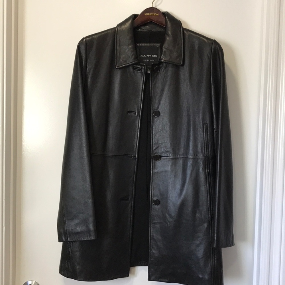 Women’s leather car coat